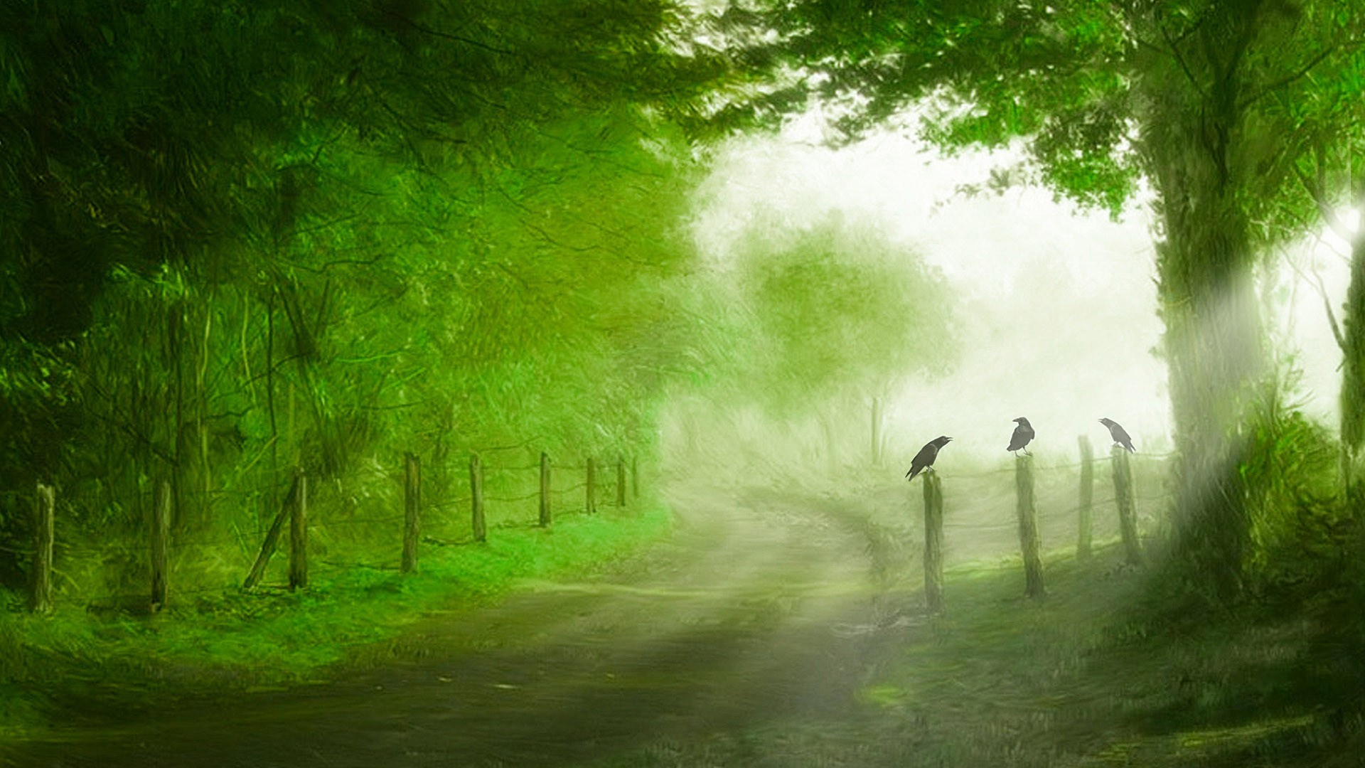 碧水映雪山深林入镜来